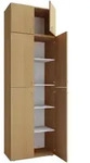Mid.you Schuhschrank, Buche, Kunststoff, 3 F&auml;cher, 70x223x39 cm, Garderobe,