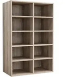 Mid.you Schuhregal Hinsol, Sonoma Eiche, Holzwerkstoff, 8 F&auml;cher, 55x84x30 cm,