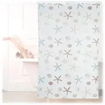 Relaxdays Duschrollo, Mehrfarbig, Kunststoff, Metall, 140x5 cm, Badtextilien,