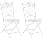 CLP Gartenklappstuhl, Wei&szlig;, Metall, 40x92x50 cm, Gartenm&ouml;bel, Gartenst&uuml;hle,