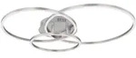 Globo Led-Deckenleuchte Munni, Nickel, Wei&szlig;, Opal, Kunststoff, Metall, 55x10x68 cm,