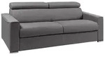 Vente-Unique Schlafsofa, Grau, Textil, Uni, 4-Sitzer, 216x110x223 cm,...
