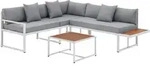 Juskys Loungegarnitur, Wei&szlig;, Metall, 2, Loungem&ouml;bel, Gartenlounge-Sets