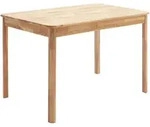 Mid.you Esstisch, Wildeiche, Holz, Wildeiche, massiv, rechteckig, 80x76x120 cm,...