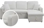 Habitat Garten Ecksofa, Wei&szlig;, Textil, 221x145 cm, Wohnzimmer, Sofas & Couches,