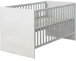 Roba Babybett, Hellgrau, Holzwerkstoff, Rechteckig, 70x140 cm, Babym&ouml;bel,