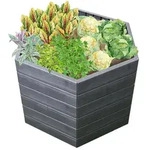 Garantia Hochbeet, Braun, Kunststoff, 110x75x110 cm, Gartenzubeh&ouml;r, Hochbeete