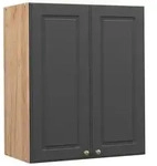 Vicco H&auml;ngeschrank, Anthrazit, Honigeiche, Holzwerkstoff, 2 F&auml;cher,...