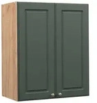 Vicco H&auml;ngeschrank, Gr&uuml;n, Honigeiche, Holzwerkstoff, 3 F&auml;cher, Rechteckig,