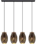 Globo H&auml;ngeleuchte Narri, Schwarz, Gold, Metall, 15x120x90 cm, Lampen & Leuchten,