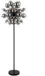Globo Stehleuchte, Schwarz, Glas, Metall, 55x155x55 cm, CE, Fu&szlig;schalter, Lampen &