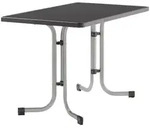 Sieger Gartenklapptisch, Anthrazit, Graphit, Metall, rechteckig, Rundrohr,...