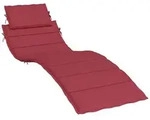 vidaXL Sonnenliegen-Auflage, Rot, Textil, 58x4x186 cm, Outdoor-Kissen, Liegenauflagen