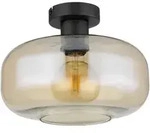 Globo Deckenleuchte, Schwarz, Metall, Glas, 20.5 cm, CE, Lampen & Leuchten,