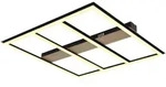 Globo Led-Deckenleuchte, Opal, Schwarz, Dunkelbraun, Metall, Kunststoff,