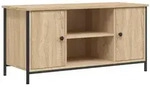 vidaXL Tv-Schrank, Braun, Holzwerkstoff, 100x50x40 cm, Wohnzimmer, Wohnw&auml;nde,