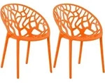 CLP Gartenstuhl, Orange, Kunststoff, 59x80x60 cm, Gartenm&ouml;bel, Gartenst&uuml;hle,