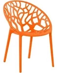 CLP Gartenstuhl, Orange, Kunststoff, 59x80x60 cm, Gartenm&ouml;bel, Gartenst&uuml;hle,