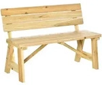 Outsunny Parkbank,, Eukalyptusholz, Holz, 56x80x116 cm, Gartenm&ouml;bel,...