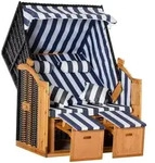 Outsunny Doppelte, Blau, Kunststoff, 79x160x118 cm, Gartenm&ouml;bel, Strandk&ouml;rbe
