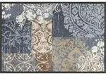 wash+dry Fussmatte, Blau, Grau, Beige, Textil, Graphik, rechteckig, 40x60 cm,