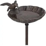 Relaxdays Vogeltr&auml;nke, Dunkelbraun, Metall, 14x100x16 cm, Gartenzubeh&ouml;r,