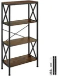 tectake Regal, Rost, Holzwerkstoff, Beton Optik, Rechteckig, 31.5x133.5x61.5 cm,