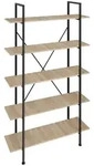 tectake Regal, Natur, Holz, Beton Optik, Rechteckig, 106x179.5x34.5 cm, Wohnzimmer,