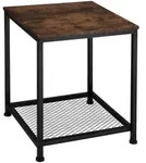 tectake Beistelltisch, Rost, Holz, Beton Optik, 45.5x55.5x45.5 cm, Wohnzimmer,