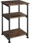 tectake Beistelltisch, Rost, Holzwerkstoff, Beton Optik, 34x59x30 cm, Wohnzimmer,