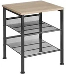 tectake Beistelltisch, Natur, Holz, Beton Optik, 40x50.5x40.5 cm, Wohnzimmer,