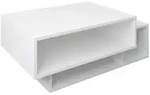Mid.you Couchtisch, Wei&szlig;, Holzwerkstoff, rechteckig, 50x35x88 cm, Stauraum, offenes