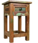 Mid.you Beistelltisch, Braun, Holz, Mangoholz, massiv, 1 Schublade(n) Schubladen,