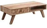 Mid.you Couchtisch, Akazie, Holz, Akazie, massiv, 1 Schublade(n) Schubladen,