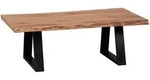Mid.you Couchtisch, Akazie, Holz, Akazie, massiv, rechteckig, U-Form, 60x40x115 cm,