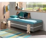 Vipack Stapelbett, Grau, Holz, Kiefer, 90x200 cm, Schlafzimmer, Betten, G&auml;stebetten