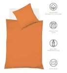 Fleuresse Bettw&auml;sche Provence, Orange, Textil, Uni, 155x220 cm, pflegeleicht,