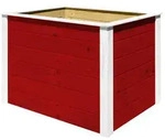 Hochbeet, Rot, Holz, Rechteckig, 100x69x71 cm, Gartenzubeh&ouml;r, Hochbeete