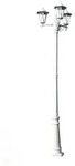 vidaXL Gartenlaterne, Wei&szlig;, Metall, Formgebogen, 55x215x55 cm, Lampen & Leuchten,