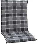 Gardenson Sesselauflage, Anthrazit, Grau, Schwarz, Textil, 4-teilig, Karo, F&uuml;llung: