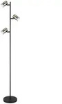 Globo Stehleuchte, Schwarz, Messing, Glas, 154 cm, CE, Fu&szlig;schalter, Lampen &