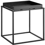 tectake Beistelltisch, Schwarz, Metall, Beton Optik, 40x44x40 cm, Wohnzimmer,