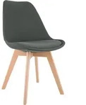 CLP Stuhl, Dunkelgrau, Holz, 49x83x50 cm, Esszimmer, St&uuml;hle, Esszimmerst&uuml;hle,