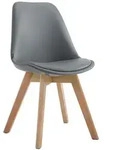 CLP Stuhl, Grau, Holz, 48x84x55 cm, Esszimmer, St&uuml;hle, Esszimmerst&uuml;hle,