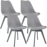CLP Stuhl, Grau, Holz, 49x83x50 cm, Esszimmer, St&uuml;hle, Esszimmerst&uuml;hle,
