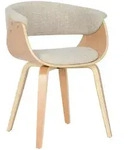 CLP Stuhl, Creme, Holz, 60x75x55 cm, Esszimmer, St&uuml;hle, Esszimmerst&uuml;hle,
