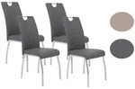 P & B Stuhl-Set, Grau, Metall, Textil, eckig, 43x100x64 cm, mit Griff, Esszimmer,