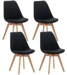 CLP Stuhl, Schwarz, Holz, 49x83x50 cm, Esszimmer, St&uuml;hle, Esszimmerst&uuml;hle,