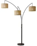 P & B Stehleuchte, Schwarz, Textil, rund,rund, 35x220x106 cm, Lampen & Leuchten,