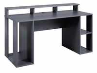 Boxxx Schreibtisch, Anthrazit, Holzwerkstoff, rechteckig, Wange, 91x76.5x160 cm,